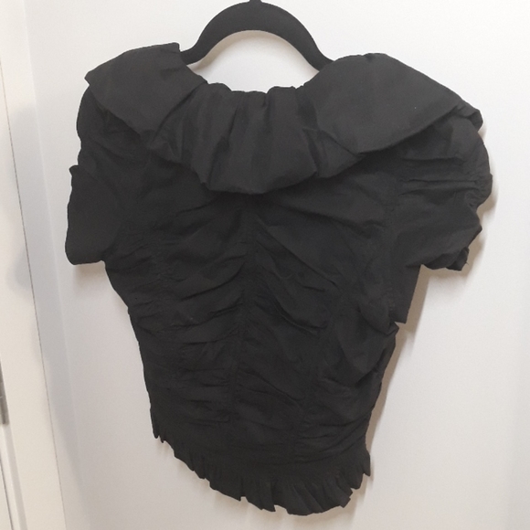 Black puffed crop jacket - Picture 4 of 7